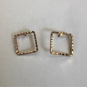 Vintage Hammered Square Earrings